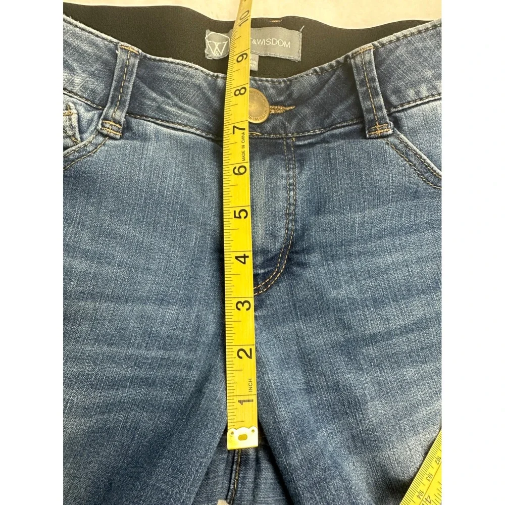 Wit & Wisdom Bermuda Shorts Womens 4 Blue Ab-solution Stretch Denim Knee Length